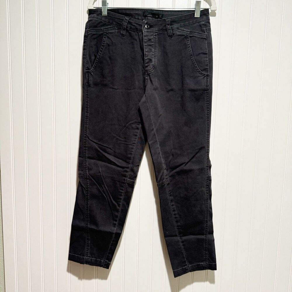 Prana Gray Janessa Pants Tapered Button Fly Size 6 - Picture 2 of 8